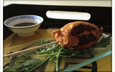 Gai Ping (chopped chicken skewers)
