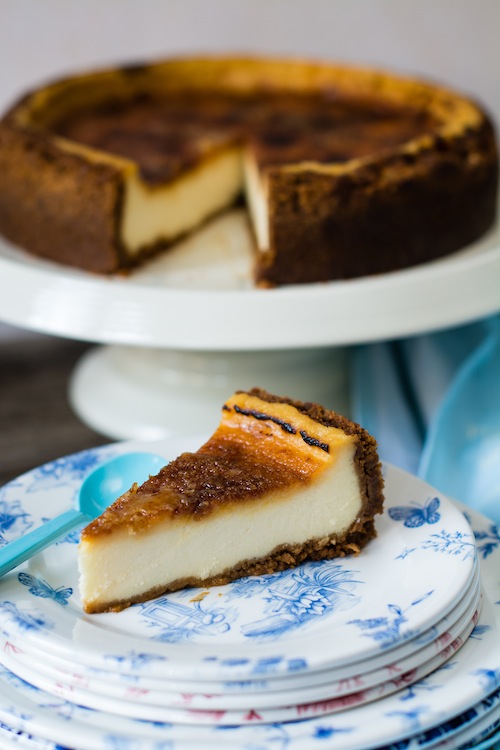 Tarta de queso con créme brulé