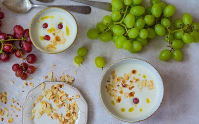 Ajoblanco with grapes. The cold summer soup